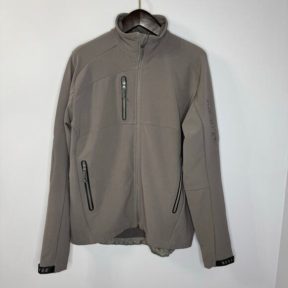 Salomon Gray Soft Shell Full Zip Jacket Grey Men's L - Picture 11 of 11